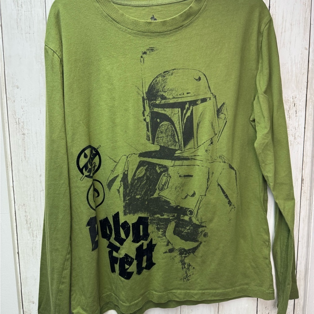 Disney Green Boba Fett Star Wars Shirt size medium